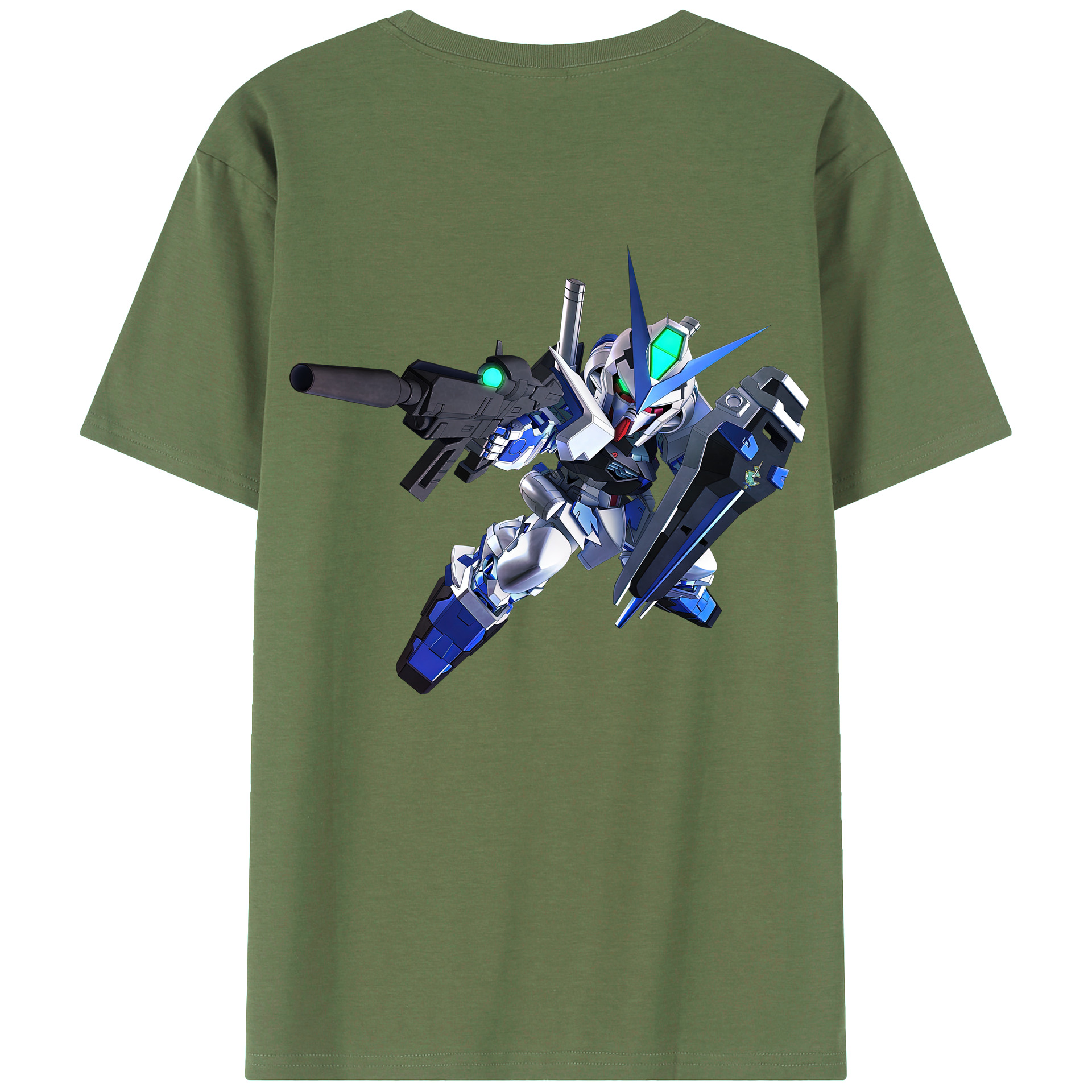 （画像用） 機動戦士ガンダム Mobile Suit Gundam 綿100％ メンズ半袖Tシャツ（バックプリント） 通気性